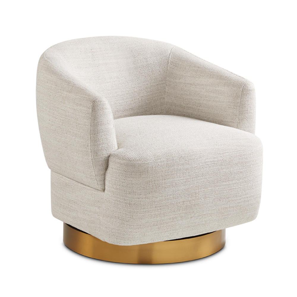 Liam Accent Chair: Grey Fabric